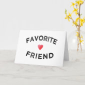 お気に入りの友達 深紅のハート BFF 誕生日姉妹 カード (黄色い花)
