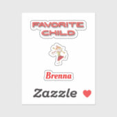 お気に入りの名前をカスタムする切り出し シール (シート)