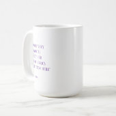 お気に入りの名言 紫色 コーヒーマグカップ (正面左)