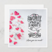 お気に入りの場所はあなたのハグの中のバレンタインの日 シーズンカード (正面/裏面)