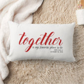 お気に入りの場所 パーソナライズ ランバークッション (ブランケット)