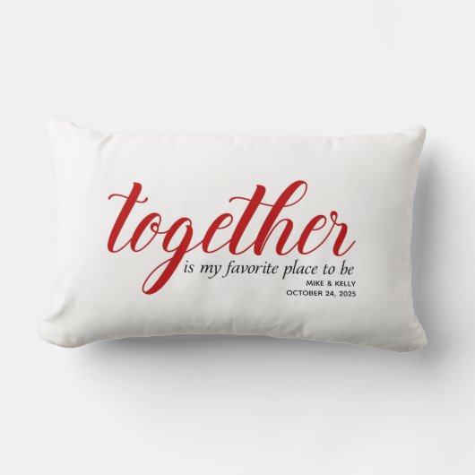 お気に入りの場所 パーソナライズ ランバークッション (正面)