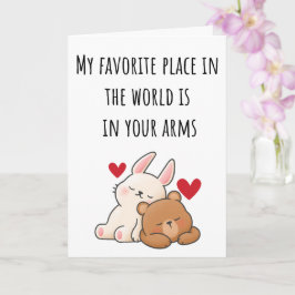 お気に入りの場所 世界で最も愛に満ちたバレンタインデーのカード カード