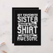 お気に入りの姉がくれたこのシャツ ブラザー キッズ カード (正面/裏面インサイチュ)