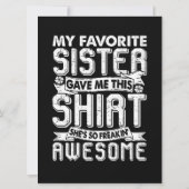 お気に入りの姉がくれたこのシャツ ブラザー キッズ カード (裏面)