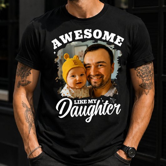 お気に入りの娘とパパのフォトギフト Tシャツ