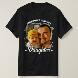お気に入りの娘とパパのフォトTシャツ Tシャツ