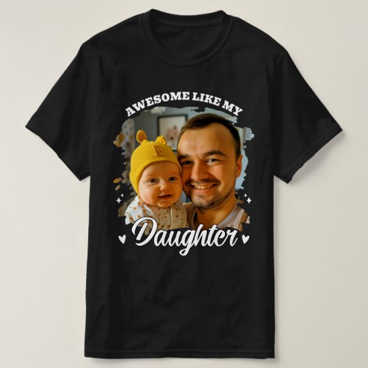 お気に入りの娘とパパのフォトTシャツ Tシャツ (デザイン正面)