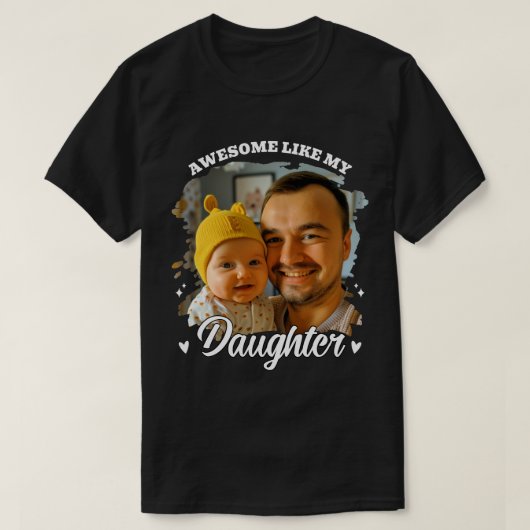 お気に入りの娘とパパのフォトTシャツ Tシャツ (デザイン正面)