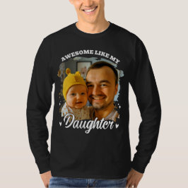 お気に入りの娘とパパのフォトTシャツ Tシャツ