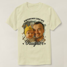 お気に入りの娘とパパのフォトTシャツ Tシャツ