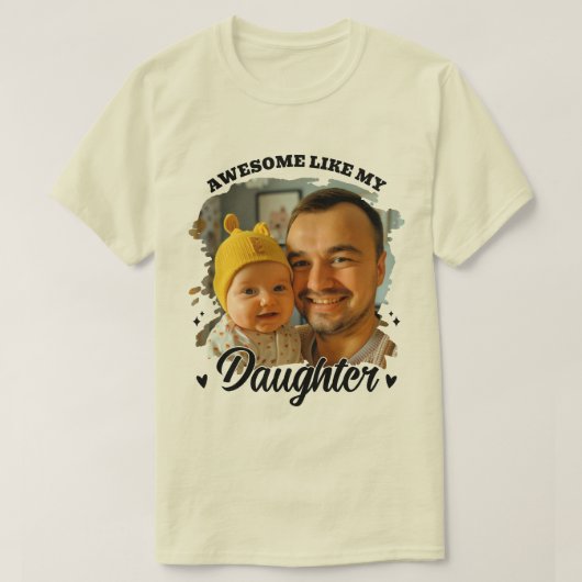 お気に入りの娘とパパのフォトTシャツ Tシャツ (デザイン正面)