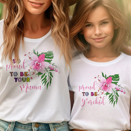 お気に入りの子供と一緒にお揃い!ユーモラスな蘭のデザイン Tシャツ