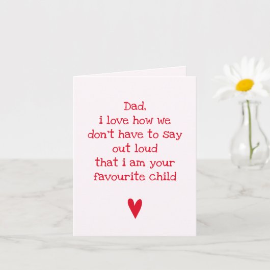 お気に入りの子供 - ジョーク名言 父の日 カード (小さな植物)