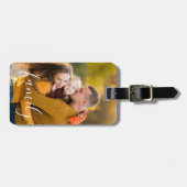 お気に入りの家族の写真 ラゲッジタグ (正面横)