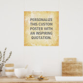 お気に入りの引用文ポスタパーソナライズされたカスタムー ポスター (キッチン)