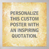 お気に入りの引用文ポスタパーソナライズされたカスタムー ポスター (正面)