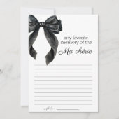 お気に入りの思い出の弓 ブライダルシャワーのゲームカード 招待状 (正面)