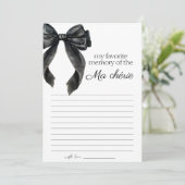 お気に入りの思い出の弓 ブライダルシャワーのゲームカード 招待状 (スタンド正面)