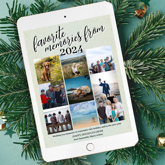 お気に入りの思い出 フォトコラージュ 新年 シーズンカード