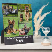 お気に入りの思い出 - ペットの犬の写真記念プレート フォトプラーク (側面)