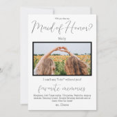 お気に入りの思い出 メイドオブオナー プロポーズ フォト 招待状 (正面)