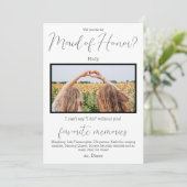 お気に入りの思い出 メイドオブオナー プロポーズ フォト 招待状 (スタンド正面)