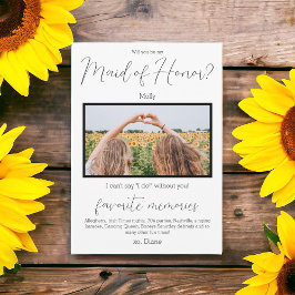 お気に入りの思い出 メイドオブオナー プロポーズ フォト 招待状