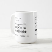 お気に入りの曲のアルバムジャケット ウェディング コーヒーマグカップ (正面左)