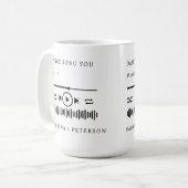 お気に入りの曲のアルバム・ジャケット ウェディング コーヒーマグカップ (正面左)