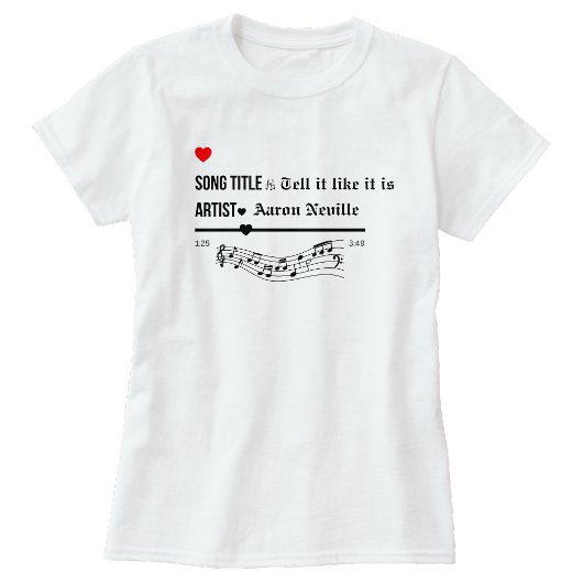 お気に入りの曲名Tシャツ Tシャツ