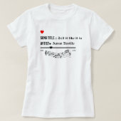 お気に入りの曲名Tシャツ Tシャツ (デザイン正面)