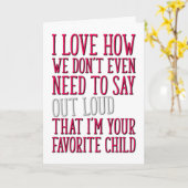 お気に入りの母おもしろいの日 カード (黄色い花)