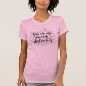 お気に入りの気晴らし 手書き引用 Tシャツ (正面)
