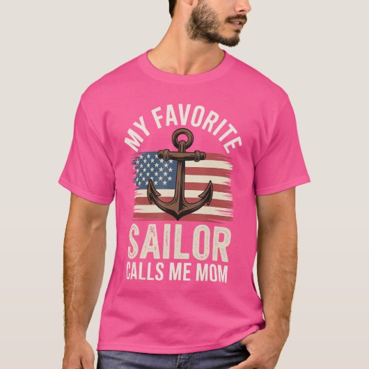 お気に入りの水兵がママと呼ぶ女の子 Tシャツ (正面)