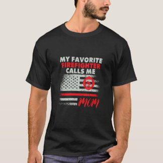 お気に入りの消防士が私をママと呼ぶ 消防士デザイン Tシャツ