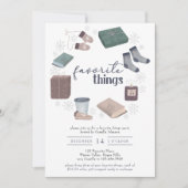 お気に入りの物冬リースギフト交換パーティー 招待状 (正面)