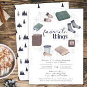 お気に入りの物冬リースギフト交換パーティー 招待状