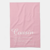 お気に入りの特別な従妹へのギフトに最適な定義。 毎日、彼女がどれほど素晴らしいかを伝える完璧な方法。 キッチンタオル (縦)