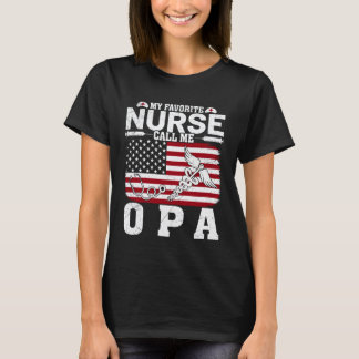 お気に入りの看護師がオーパと呼ぶヴィンテージアメリカンフラグ Tシャツ