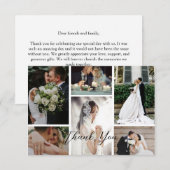 お気に入りの瞬間をカスタムフォトコラージュ6枚で サンキューカード (正面/裏面)