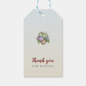 お気に入りの秋のアイテム　ラスティックな独身最後の女友達パーティーお礼メッセージ ギフトタグ (裏面)