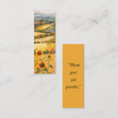 お気に入りの秋をマークする – ブックマークカード スキニー名刺 (正面/裏面)