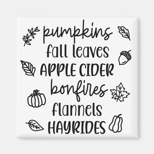 お気に入りの秋 マグネット (正面)