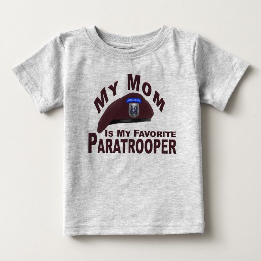 お気に入りの第82空挺師団の女性パラトルーパー ベビーTシャツ (正面)