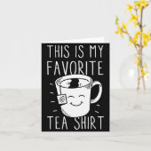 お気に入りの紅茶Tシャツ 紅茶愛飲者 紅茶パック 面白い紅茶L カード (黄色い花)
