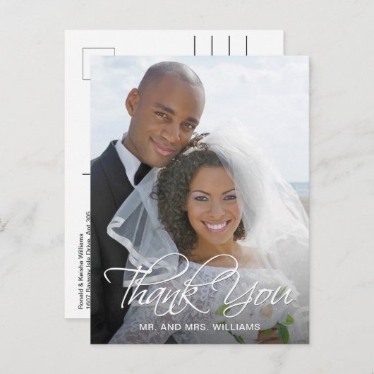 お気に入りの結婚写真ありがとう ポストカード (正面/裏面)