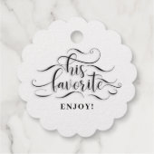 お気に入りの結婚式ウェルカムギフト フェイバータグ (裏面)