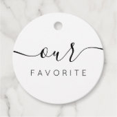お気に入りの結婚式 ウェルカムバッグ用ギフトタグ フェイバータグ (正面)