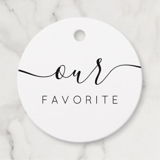 お気に入りの結婚式 ウェルカムバッグ ギフトタグ フェイバータグ (正面)